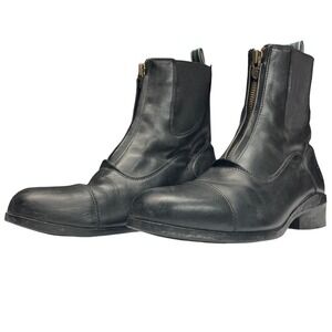 Ariat Heritage Zip Paddock Boots Black Leather Riding Women's 10.5 EUC